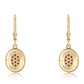 Pendientes de Plata Bañada en Oro con Diamante Rojo y Diamante blanco