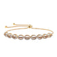 Pulsera de Plata Bañada en Oro con Diamante Rojo