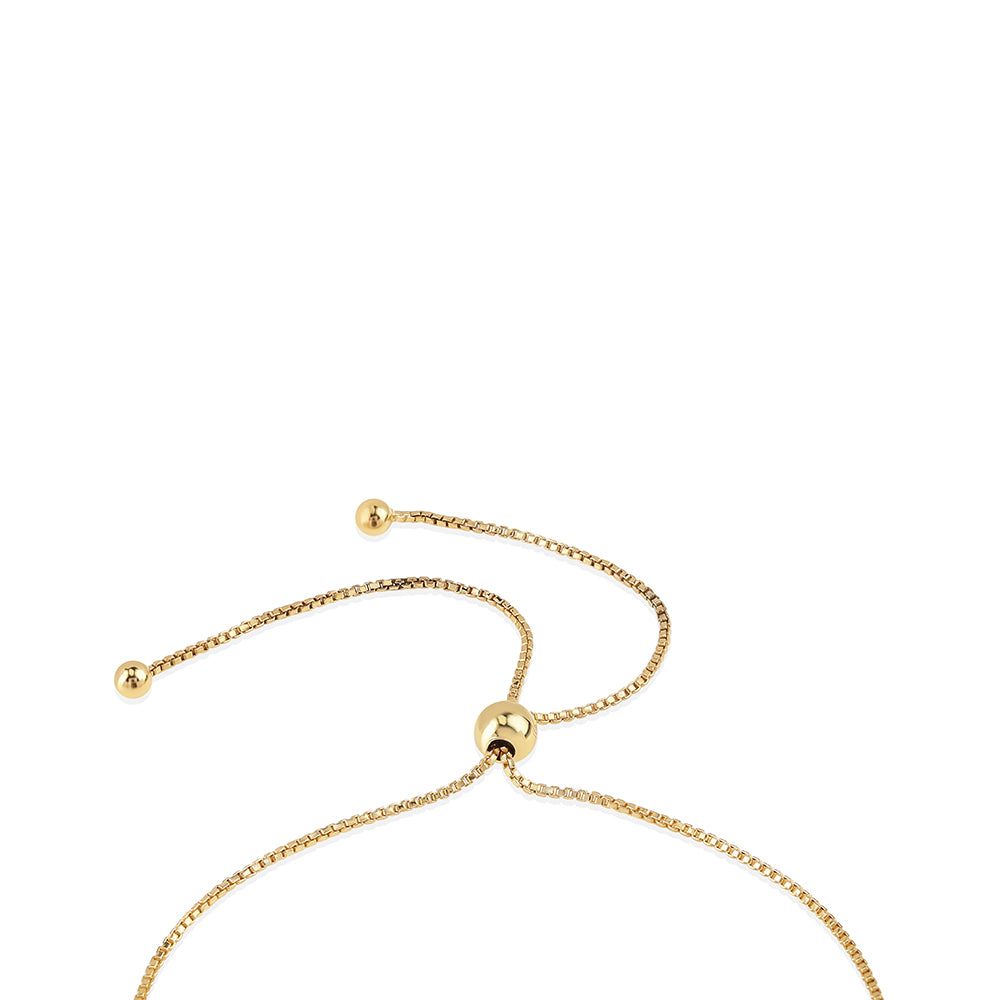 Pulsera de Plata Bañada en Oro con Diamante blanco 2 