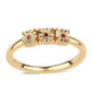 Anillo de Plata Bañada en Oro con Diamante Rojo