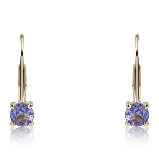 Pendientes de Oro 9K con Tanzanita AA