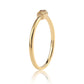 Anillo de Plata Bañada en Oro con Diamante Negro y Diamante blanco
