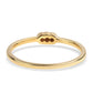 Anillo de Plata Bañada en Oro con Diamante Negro y Diamante blanco