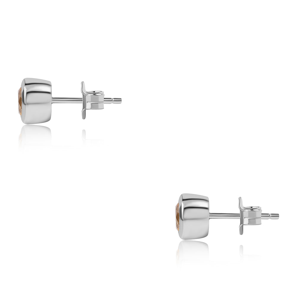 Pendientes de Plata con AA Citrino de Brasil 2 