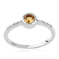 Anillo de Plata con AA Citrino de Brasil y Topacio Blanco