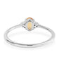 Anillo de Plata con AA Citrino de Brasil y Topacio Blanco