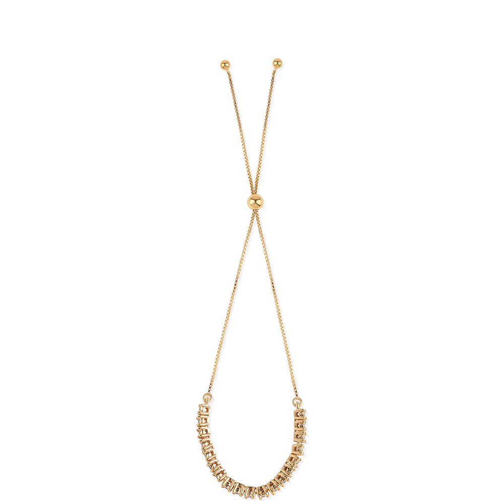 Pulsera de Plata Bañada en Oro con Diamante Negro 3 
