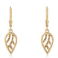 Pendientes de Plata Bañada en Oro con Diamante Negro