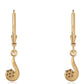 Pendientes de Plata Bañada en Oro con Diamante Negro