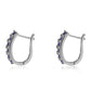Pendientes de Plata con Zafiro Azul Australiano y Topacio Blanco