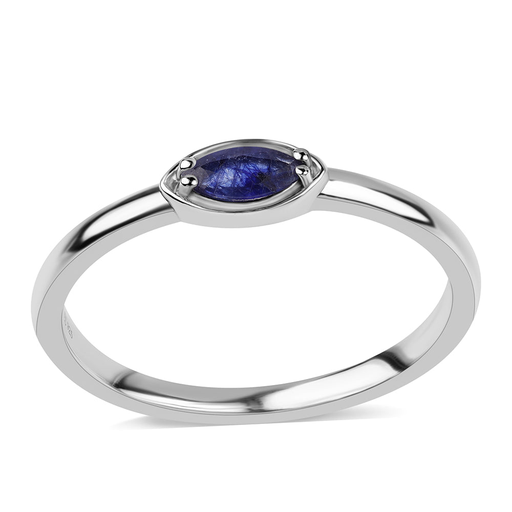 Anillo de Plata con Zafiro Azul Australiano 1 