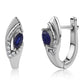 Pendientes de Plata con Zafiro Azul Australiano y Topacio Blanco