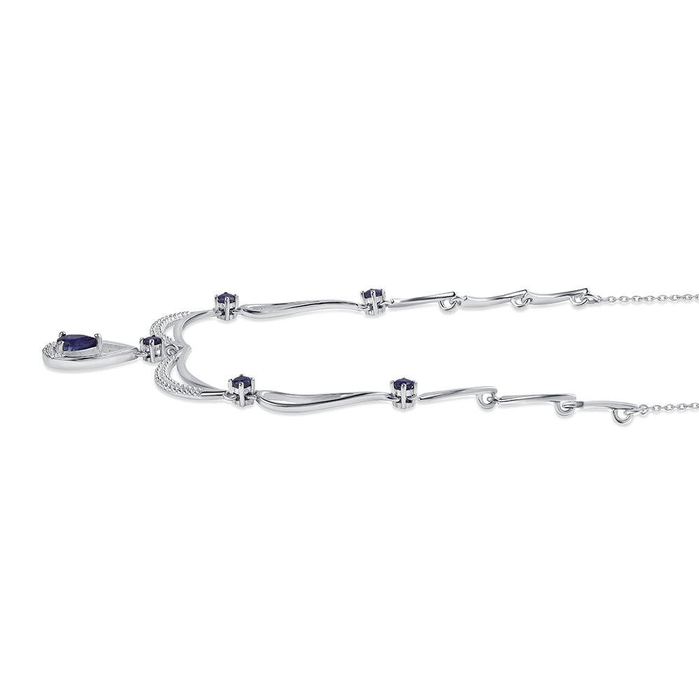 Collar de Plata con Zafiro Azul Australiano 3 