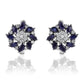 Pendientes de Plata con Zafiro Azul Australiano y Topacio Blanco