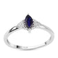 Anillo de Plata con Zafiro Azul Australiano y Topacio Blanco