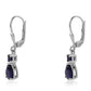 Pendientes de Plata con Zafiro Azul Australiano