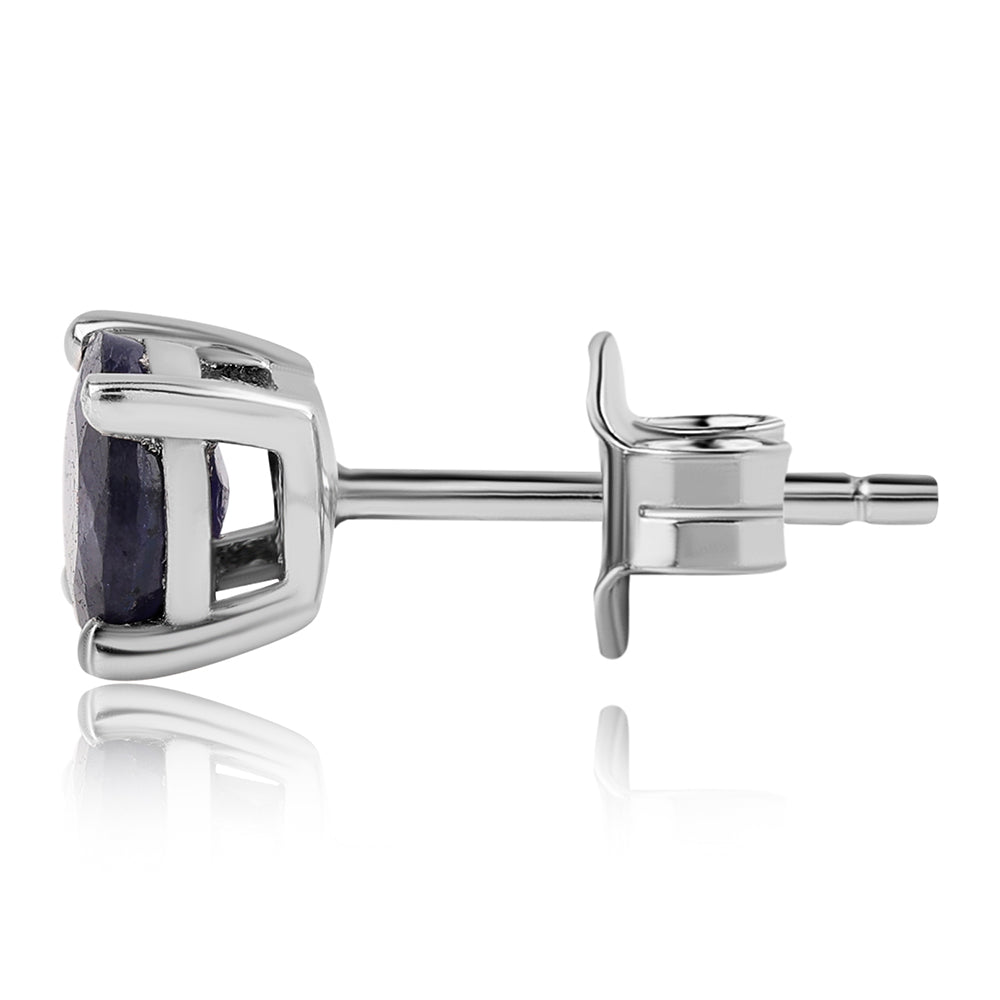Pendientes de Plata con Zafiro Azul Australiano 3 