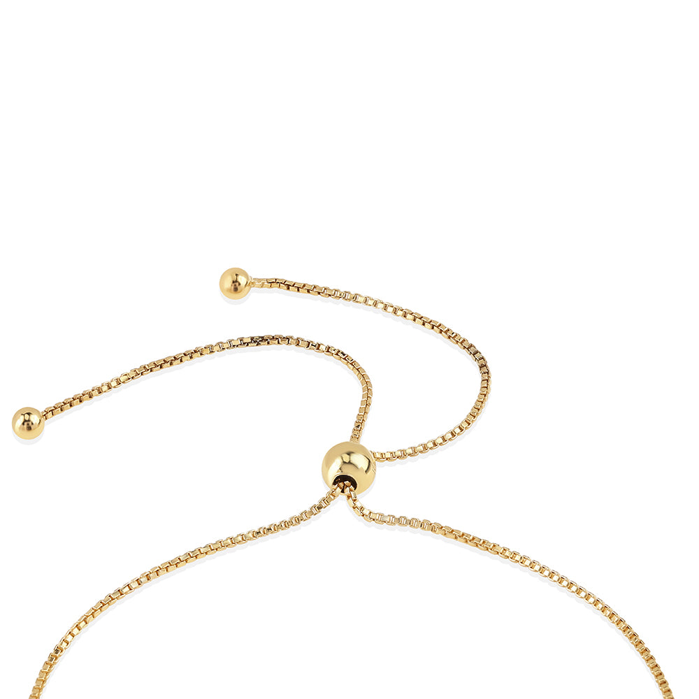 Pulsera de Plata Bañada en Oro con Topacio Místico