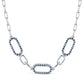 Collar de Plata con Zafiro Azul Australiano