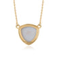 Collar de Plata Bañada en Oro con Drusa Purpura