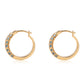 Pendientes de Plata Bañada en Oro con Diamante Azul