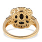 Anillo de Plata Bañada en Oro con Espinela Negra