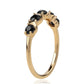 Anillo de Plata Bañada en Oro con Espinela Negra