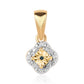 Conjunto de Plata Bañada en Oro con Diamante Azul y Topacio Blanco ( Pendientes +Anillo +Colgante )