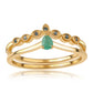 Conjunto de Plata Bañada en Oro con Diamante Azul y Esmeralda de Brasil ( Anillo )