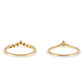 Conjunto de Plata Bañada en Oro con Diamante Azul y Esmeralda de Brasil ( Anillo )
