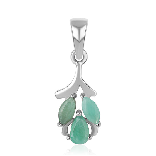 Colgante de Plata con Esmeralda de Brasil