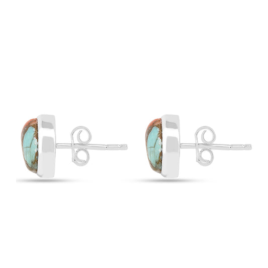 Pendientes de Plata con Turquesa Ostra