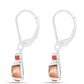 Pendientes de Plata con Turquesa Ostra y Coral Rojo