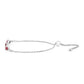 Pulsera de Plata con Rubí de Tailandia y Zircón Blanco