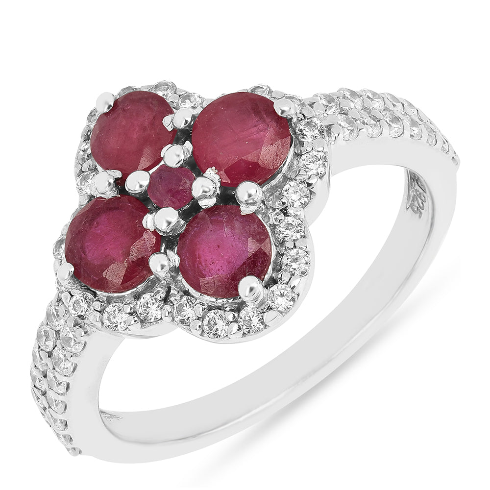 Anillo de Plata con Rubí de Tailandia 1 