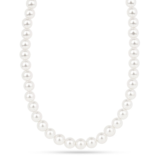 Collar de Plata Bañada en Oro con Perla de Agua Dulce Crema