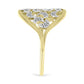 Anillo de Plata Bañada en Oro con Diamante blanco