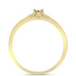 Anillo de Plata Bañada en Oro con Diamante blanco