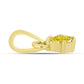 Collar de Plata Bañada en Oro con Diamante Amarillo