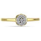 Anillo de Plata Bañada en Oro con Diamante blanco