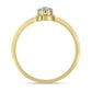 Anillo de Plata Bañada en Oro con Diamante blanco