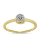 Anillo de Plata Bañada en Oro con Diamante blanco