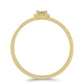 Anillo de Plata Bañada en Oro con Diamante blanco