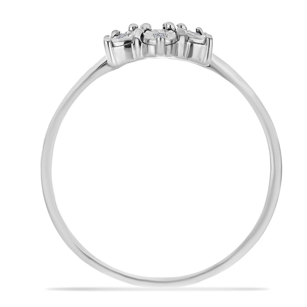Anillo de Plata con Diamante blanco 2 