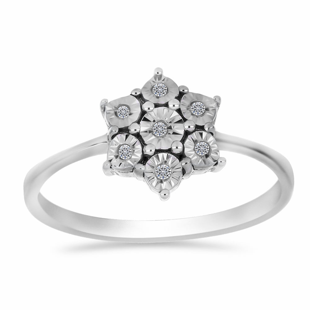 Anillo de Plata con Diamante blanco