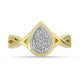 Conjunto de Plata Bañada en Oro con Diamante blanco
