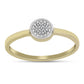 Anillo de Plata Bañada en Oro con Diamante blanco