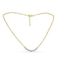 Collar de Plata Bañada en Oro con Diamante blanco