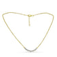 Collar de Plata Bañada en Oro con Diamante blanco