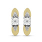 Pendientes de Plata Bañada en Oro con Diamante blanco